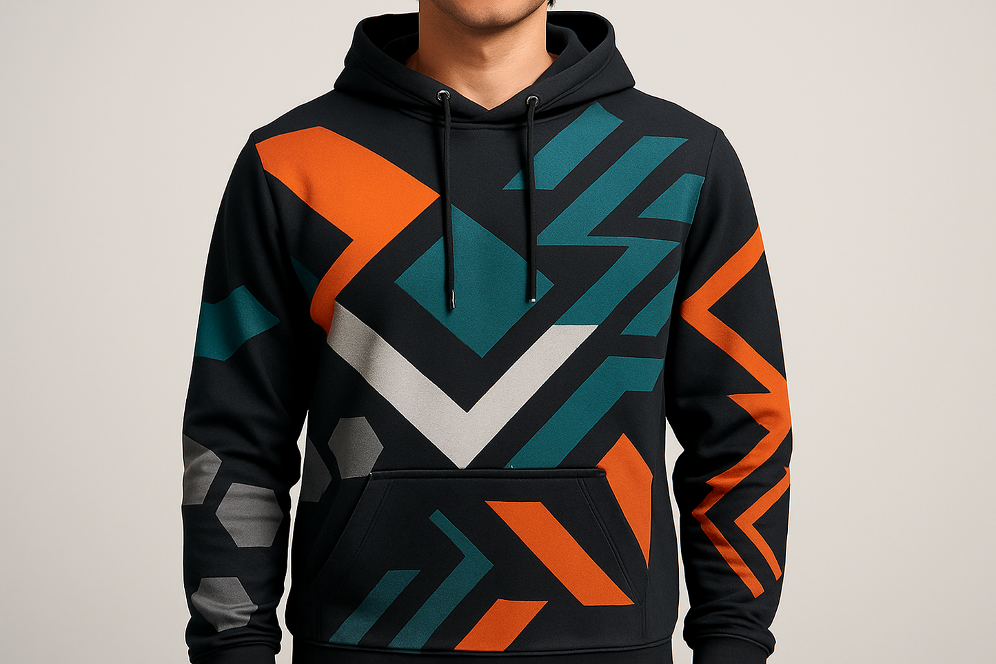geometrischee hoodie voor mannen