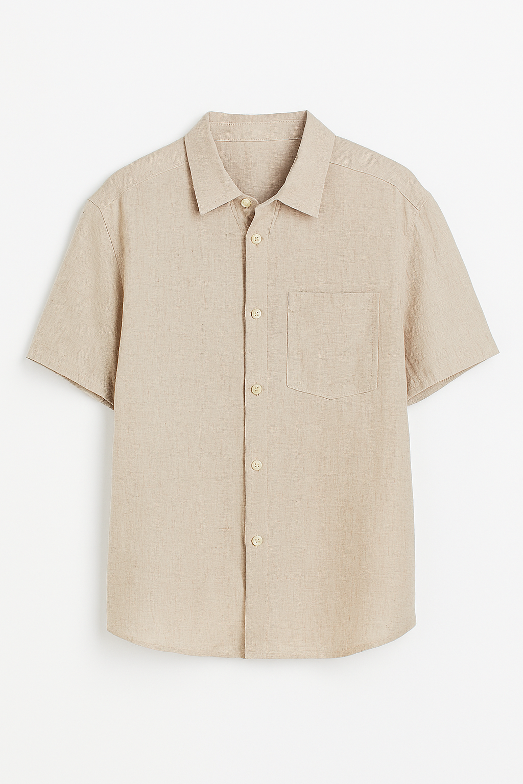 Elegante Korte linnen blousen voor mannen