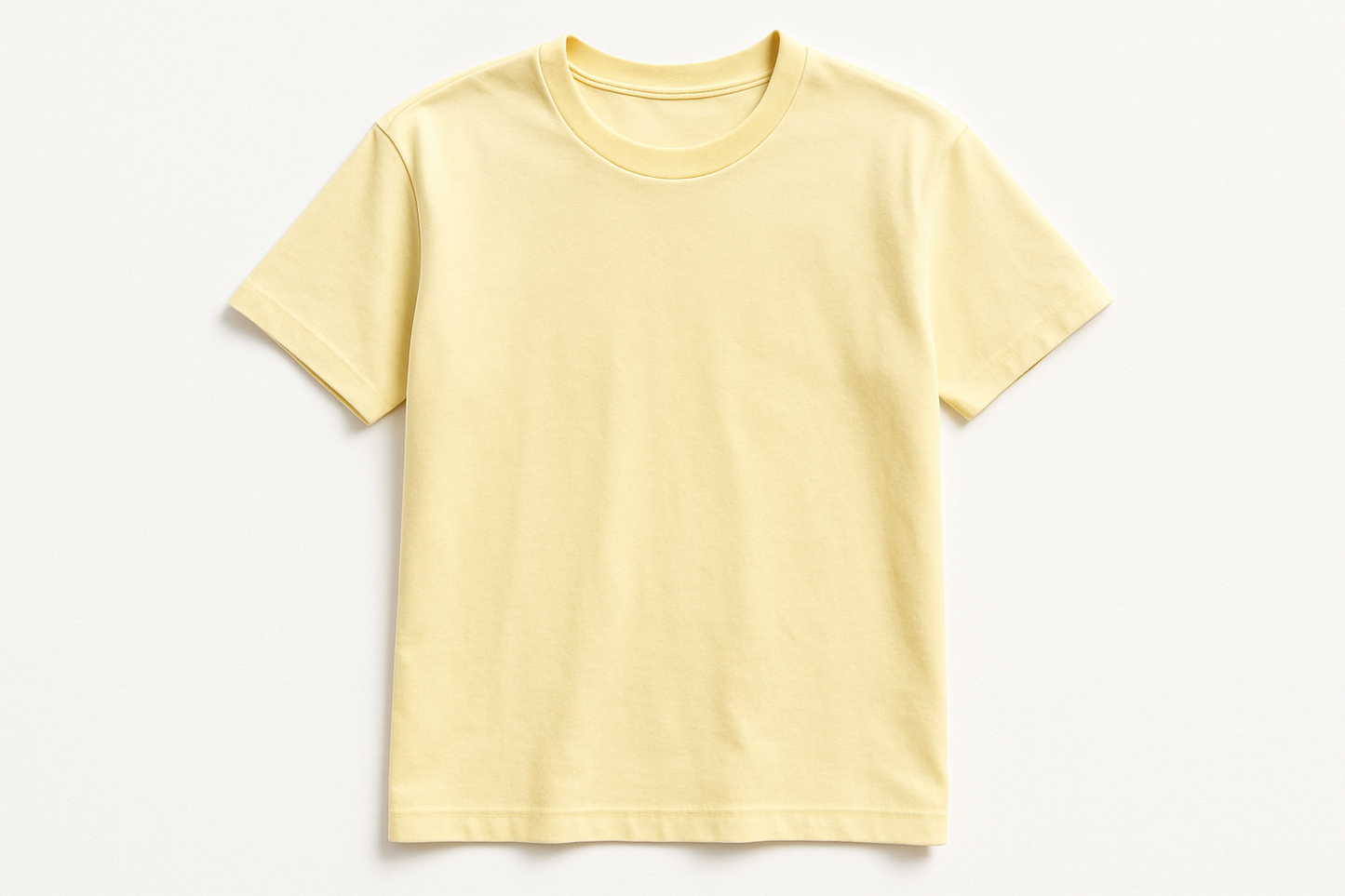 Licht geel t shirt