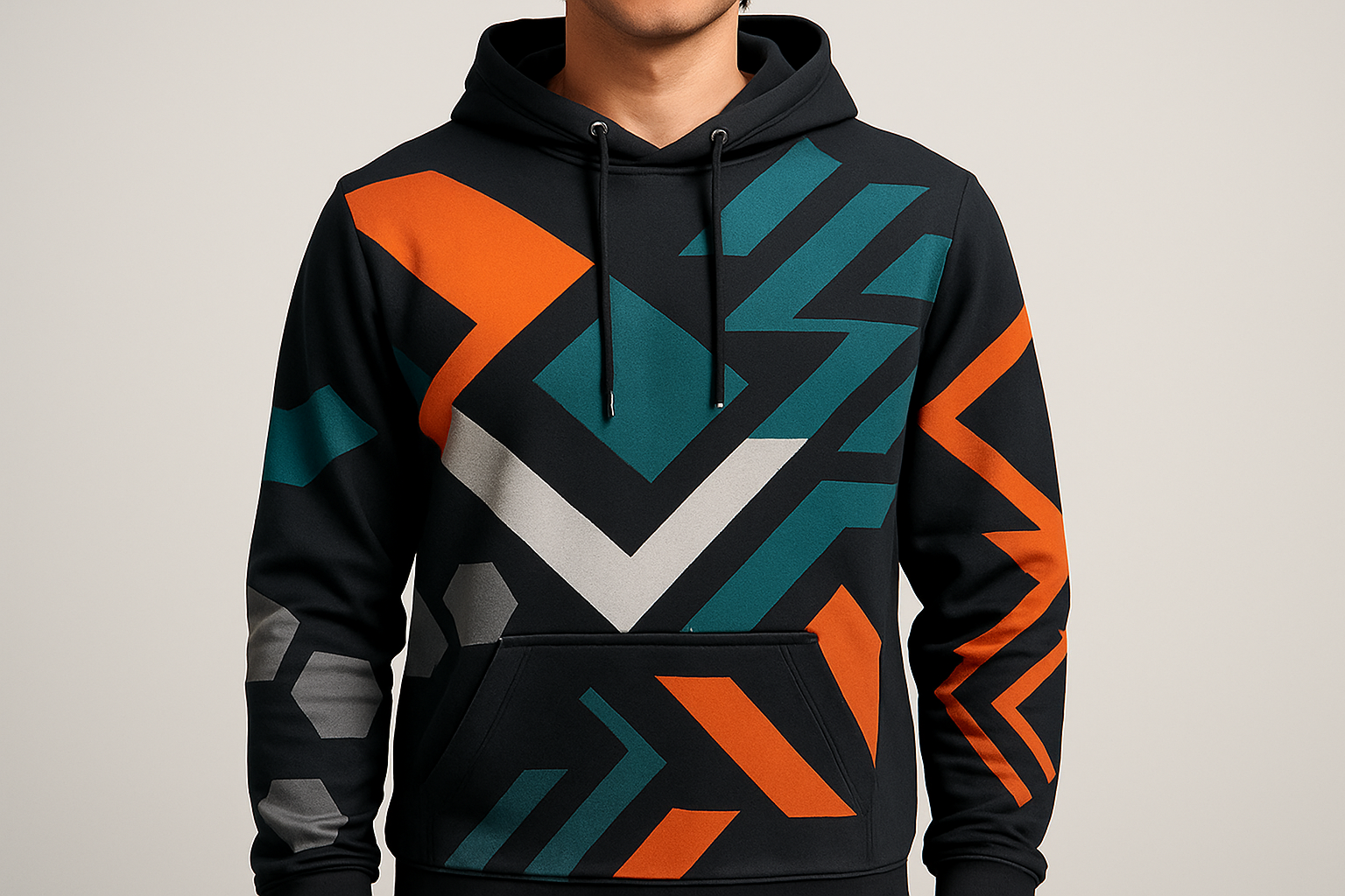 geometrischee hoodie voor mannen