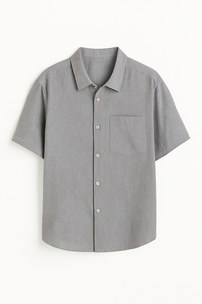 Elegante Korte linnen blousen voor mannen