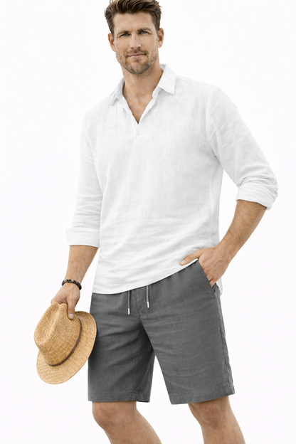 Comfortabele linnen en chino korte broeken voor heren