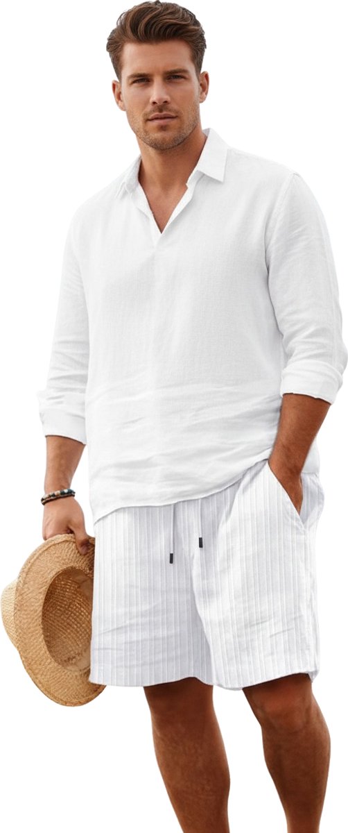 Comfortabele linnen en chino korte broeken voor heren