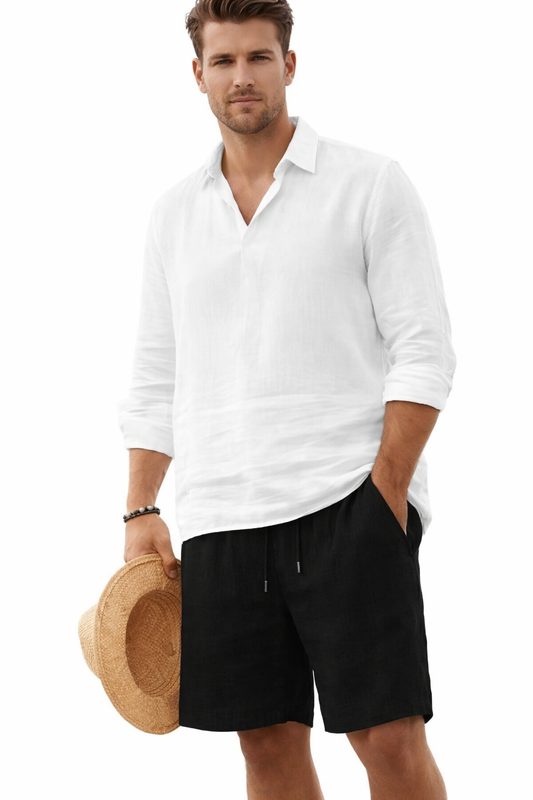 Comfortabele linnen en chino korte broeken voor heren