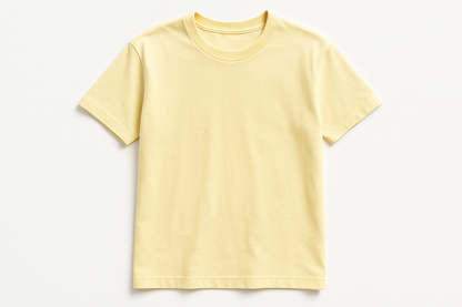 Licht geel t shirt
