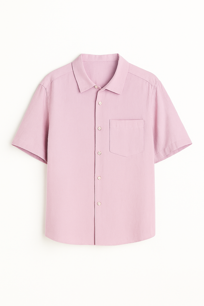 Elegante Korte linnen blousen voor mannen