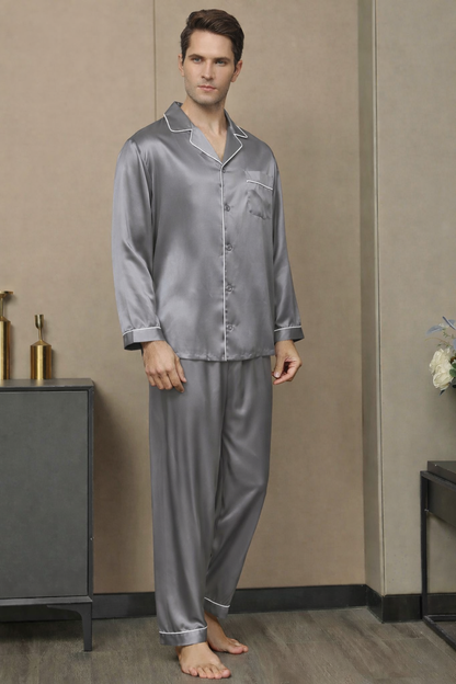 Satijnen Pyjama Lang Heren